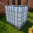 Cuve Citerne Récupérateur Eau de Pluie 1000L - IBC Palette Métallique Haute Qualité - Stockage et Récupération Durable d’Eau - R
