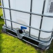 Cuve Citerne Récupérateur Eau de Pluie 1000L - IBC Palette Métallique Haute Qualité - Stockage et Récupération Durable d’Eau - R