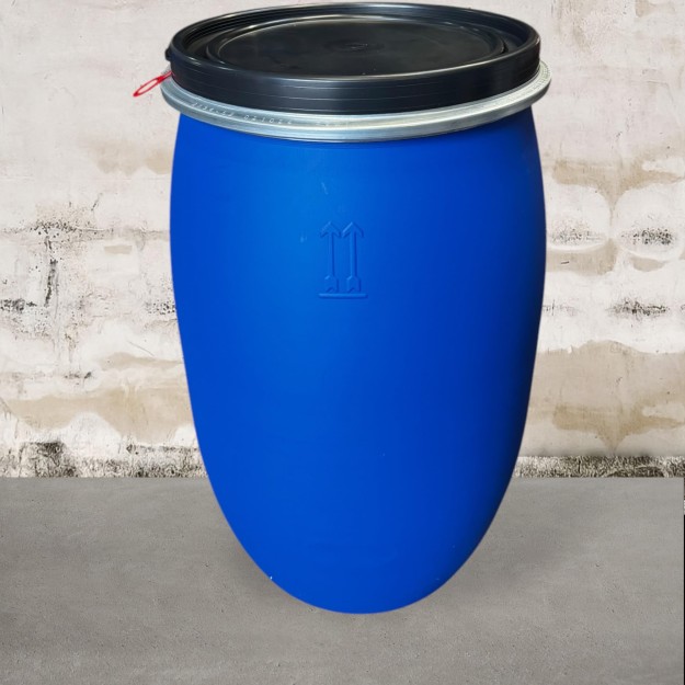 NEGOMIX - Fut Bidon 120 litres Bleu à Ouverture Totale couvercle amovible neuf alimentaire