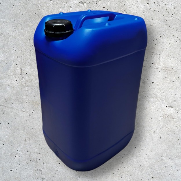 Bidon Plastique Bleu 25 L litres avec Bouchon Hermétique DIN 61 – PEHD Résistant pour Liquides Alimentaires et Chimiques – Poign