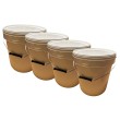 Lot de 4 x Seau Plastique 20 L litres avec Couvercle – Robuste, Étanche et Réutilisable pour Usage Domestique ou Professionnel