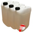 Lot de 3 Bidons Plastique 25 L litres avec Bouchon Hermétique DIN 61 et 1 Robinet Verseur – PEHD Résistant pour Liquides Aliment