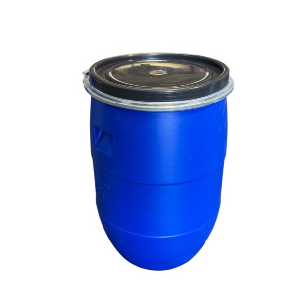 FUT Plastique 60 litres avec Couvercle Amovible – Bidon Bleu à Ouverture Totale pour Stockage de Liquides et Solides – Résistant