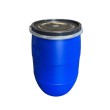 FUT Plastique 60 litres avec Couvercle Amovible – Bidon Bleu à Ouverture Totale pour Stockage de Liquides et Solides – Résistant