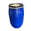 Fut plastique 120 Litres avec Couvercle Hermétique et Poignées - Bidon Ouverture Totale, Conteneur de Stockage Solide pour Liqui