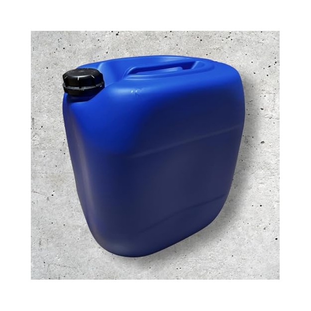 Bidon Jerrican 30 L litres en Plastique Robuste – Stockage Sécurisé pour Produits Alimentaires et Chimiques – Poignée et Bouchon
