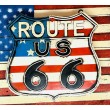 Panneau Route 66. en acier. pour les amateurs de déco américaine. A découvrir sur American Style