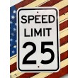 Road Sign Speed Limit 25 Mph