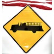 Road Sign Fire truck XXL