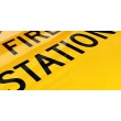 Road sign fire station