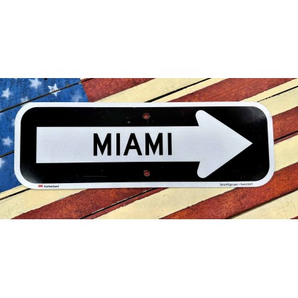 Road Sign direction Miami