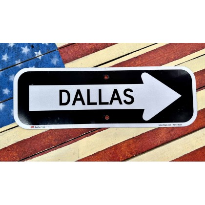 Road Sign direction Dallas