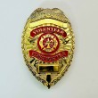 Badge Métal FireFighter Volunteer doré