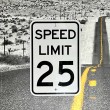 Road Sign Speed Limit 25 Mph